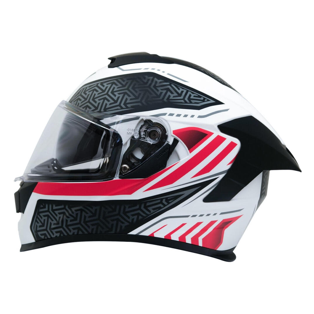 GP Kompozit MKS008-RWRB Yarış Spoiler Güneş Vizörlü Şeffaf Full Face Motosiklet Kaskı - 4