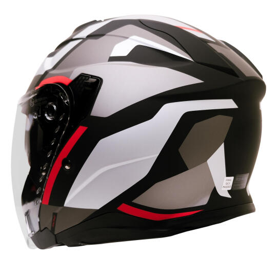 GP Kompozit MKS009-GR Şeffaf Vizörlü Motosiklet Yarım Kask - 3