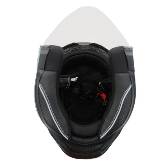 GP Kompozit MKS009-GR Şeffaf Vizörlü Motosiklet Yarım Kask - 4