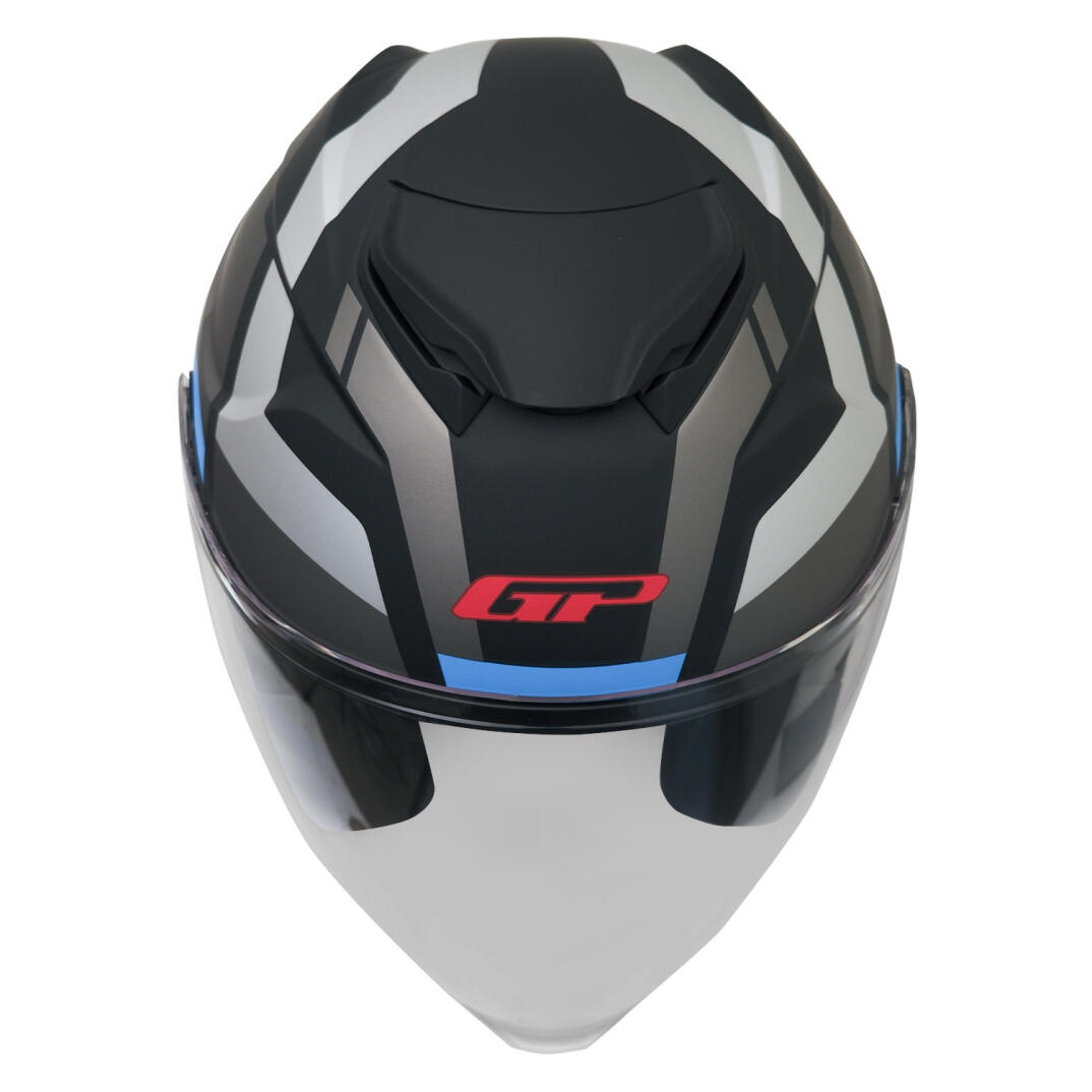 GP Kompozit MKS009-GWB Şeffaf Vizörlü Motosiklet Yarım Kask - 2