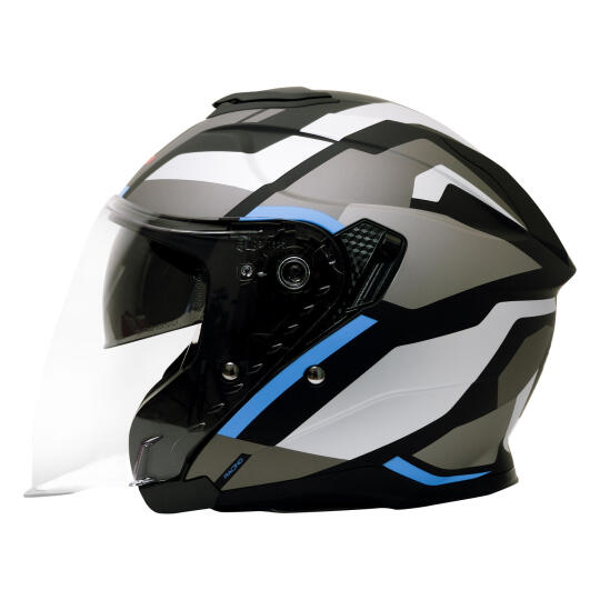 GP Kompozit MKS009-GWB Şeffaf Vizörlü Motosiklet Yarım Kask - 3