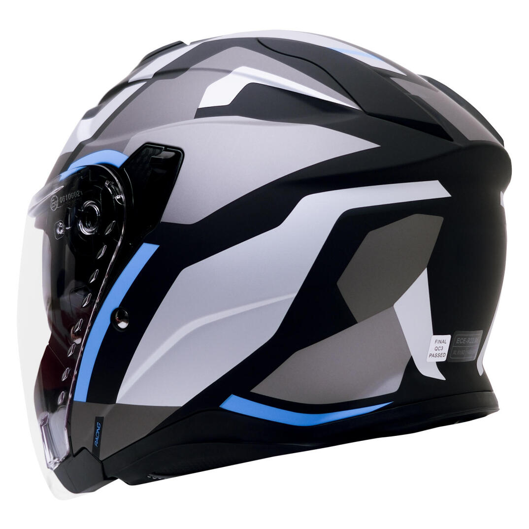 GP Kompozit MKS009-GWB Şeffaf Vizörlü Motosiklet Yarım Kask - 4