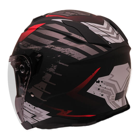GP Kompozit MKS009-GWR Şeffaf Vizörlü Motosiklet Yarım Kask - 4
