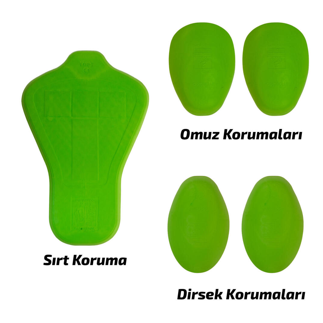 GP Kompozit MNTK003 Kışlık 5 Korumalı Motosiklet Montu Siyah - 7