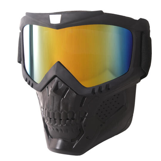 GP Kompozit MSK002 Enduro / Off-Road Maskeli Aynalı Motosiklet Gözlüğü Sarı (1)