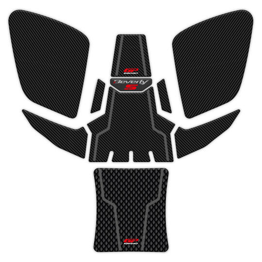 GP Kompozit Piaggio Beverly 400 S 2021-2023 Uyumlu Tank Pad Seti Karbon