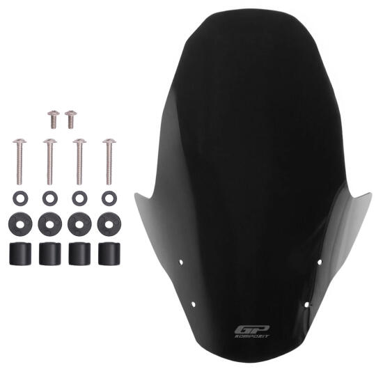 GP Kompozit RKS Newlight 125 Pro 2022-2024 Uyumlu Ön Cam Siyah - 5