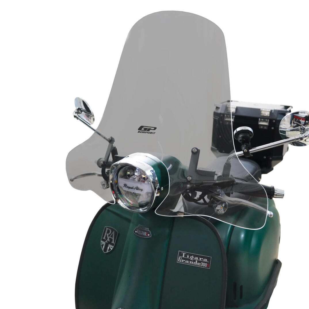 GP Kompozit Royal Alloy Tigara Grande 125 / 150 / 300 2020-2024 Uyumlu Ön Cam Füme - 2