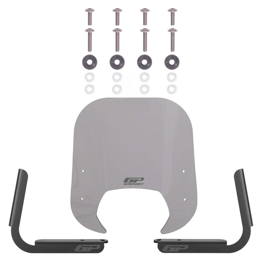 GP Kompozit Royal Alloy Tigara Grande 125 / 150 / 300 2022-2025 Uyumlu Ön Cam Füme - 4