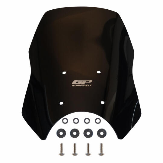 GP Kompozit Royal Enfield Himalayan 2024 Uyumlu Ön Cam Siyah - 6