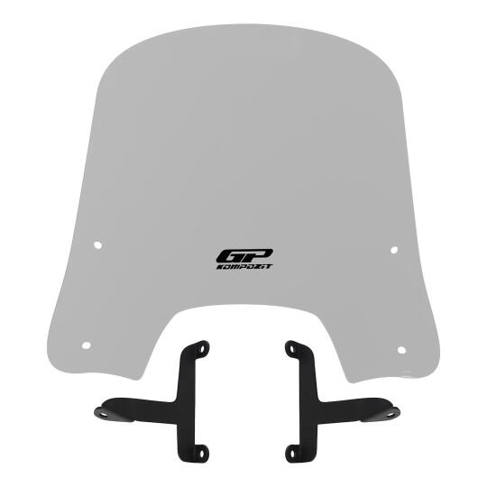 GP Kompozit Scooter Universal Kısa Ön Cam Gri