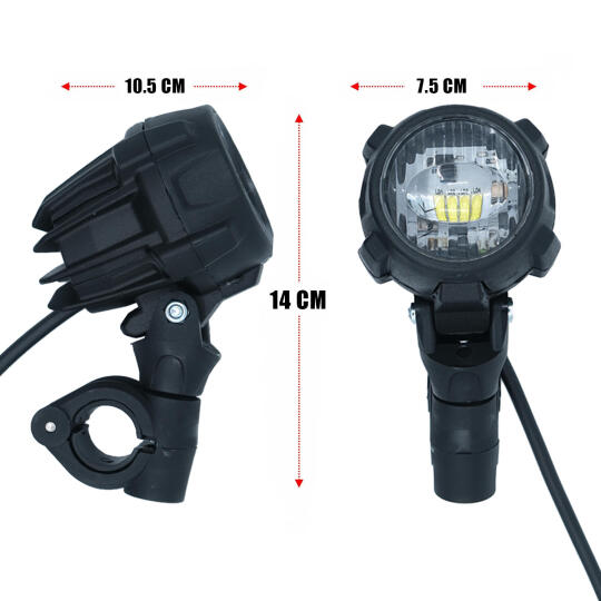 GP Kompozit SFR001 Large Universal Motosiklet Sis Farı Seti Siyah - 5