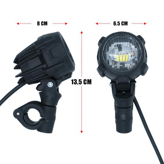 GP Kompozit SFR001 Medium Universal Motosiklet Sis Farı Seti Siyah - 5