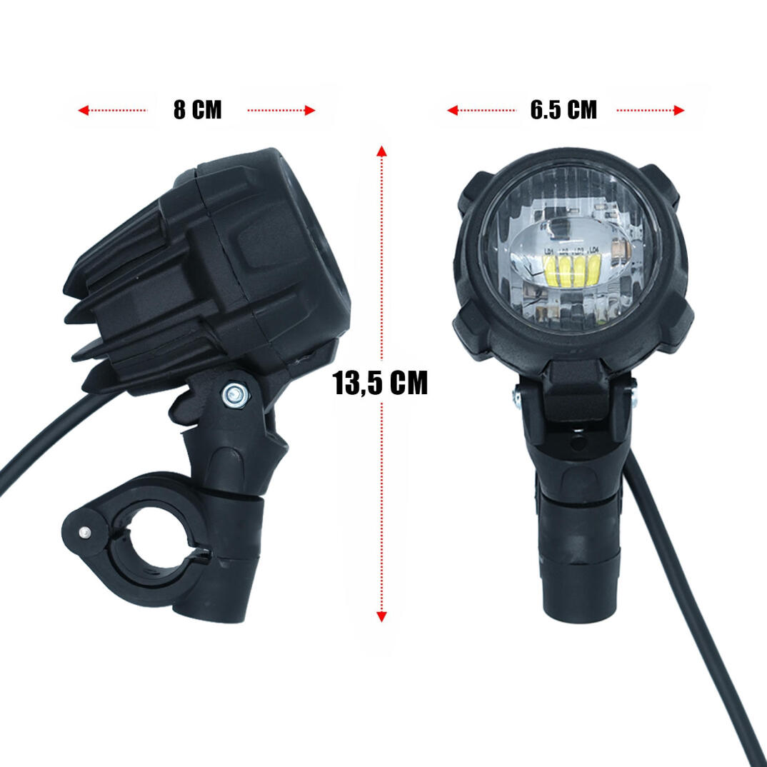GP Kompozit SFR001 Medium Universal Motosiklet Sis Farı Seti Siyah - 5