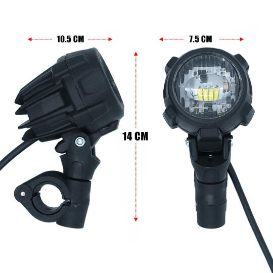 GP Kompozit SFR002 Large Universal Çakarsız Motosiklet Sis Farı Seti Siyah - 5