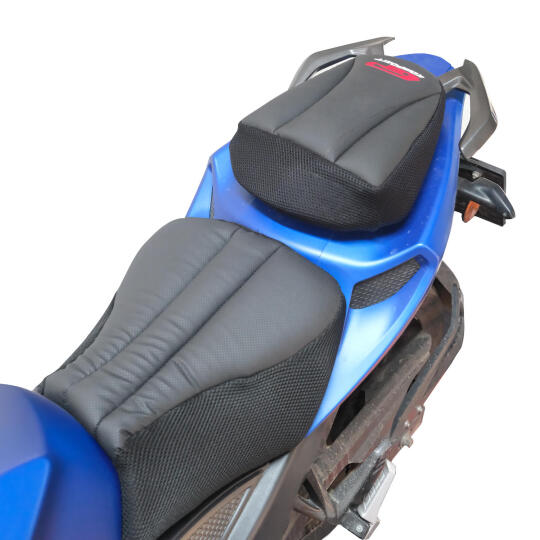 GP Kompozit SLK03 Universal İki Parça Motosiklet Konfor Sele Kılıfı Siyah (1)