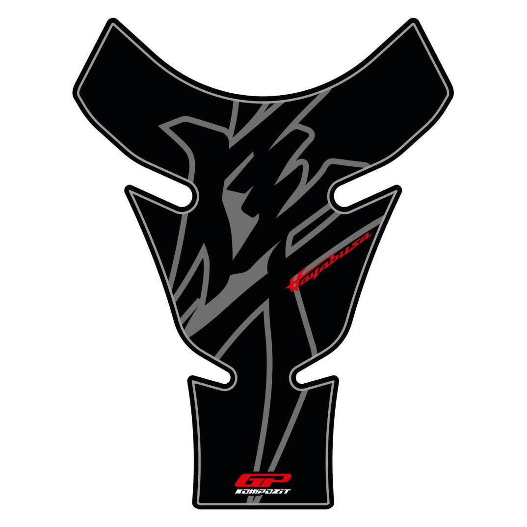 GP Kompozit Suzuki Hayabusa 1999-2023 Uyumlu Tank Pad Siyah - 1