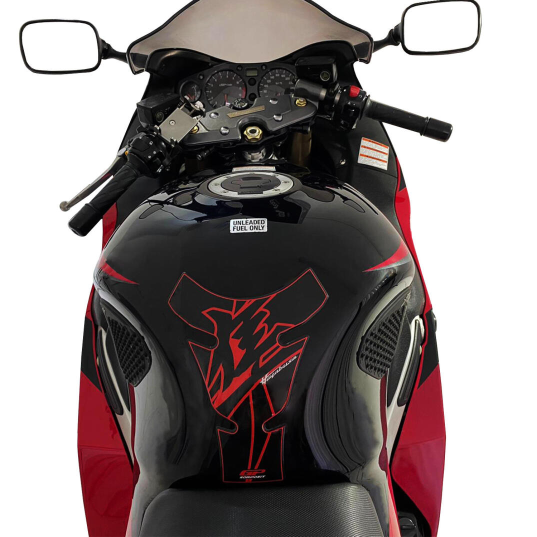 GP Kompozit Suzuki Hayabusa 1999-2023 Uyumlu Tank Pad Siyah - 3