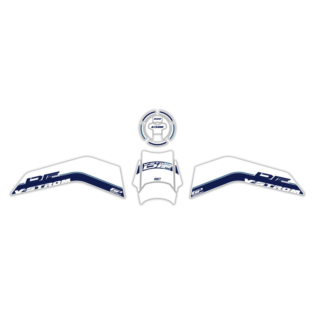 GP Kompozit Suzuki V-Strom 800 DE 2023-2024 Uyumlu Tank Pad Seti Beyaz - 1