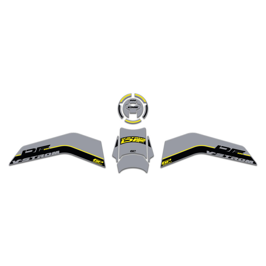 GP Kompozit Suzuki V-Strom 800 DE 2023-2024 Uyumlu Tank Pad Seti Gri - 1