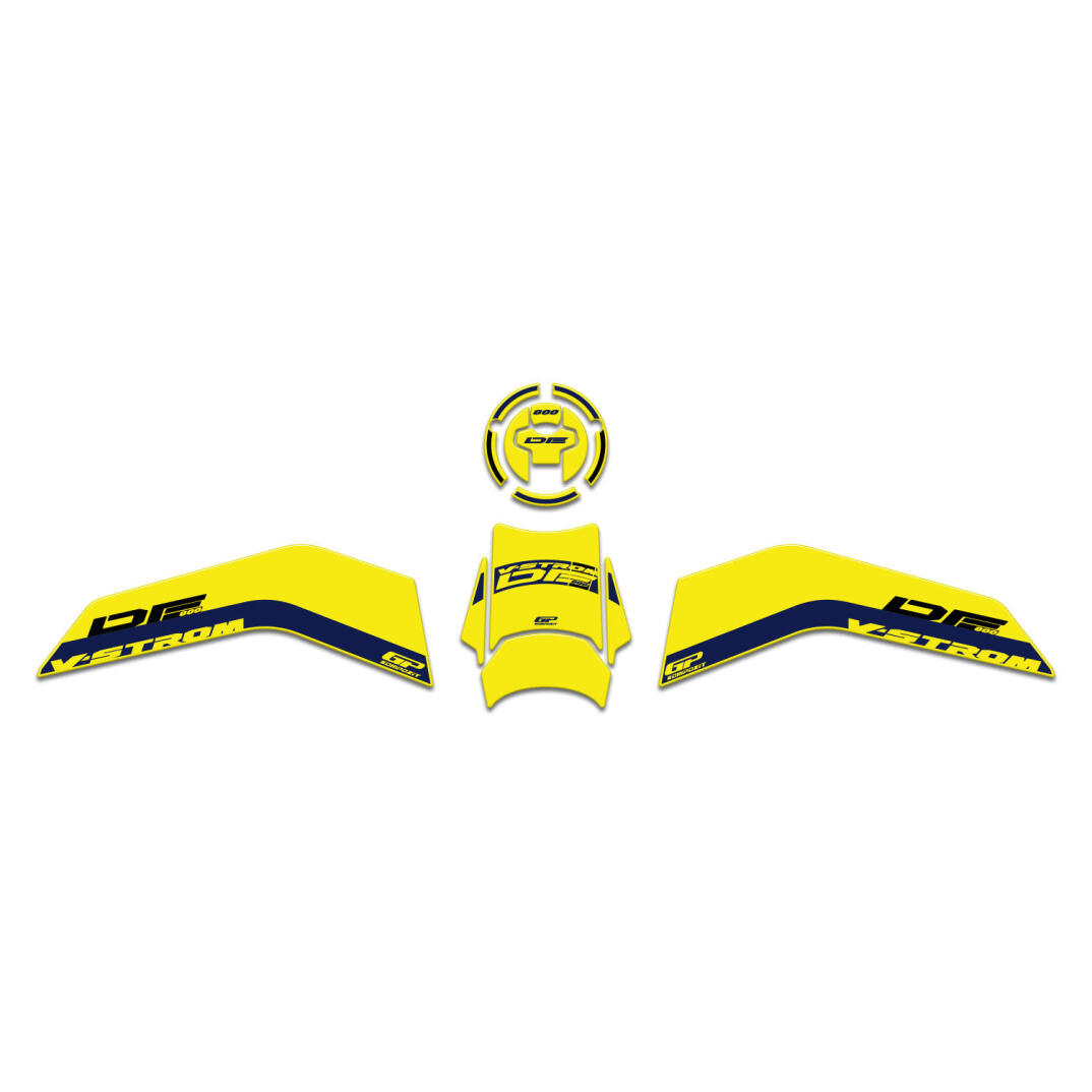 GP Kompozit Suzuki V-Strom 800 DE 2023-2024 Uyumlu Tank Pad Seti Sarı - 1