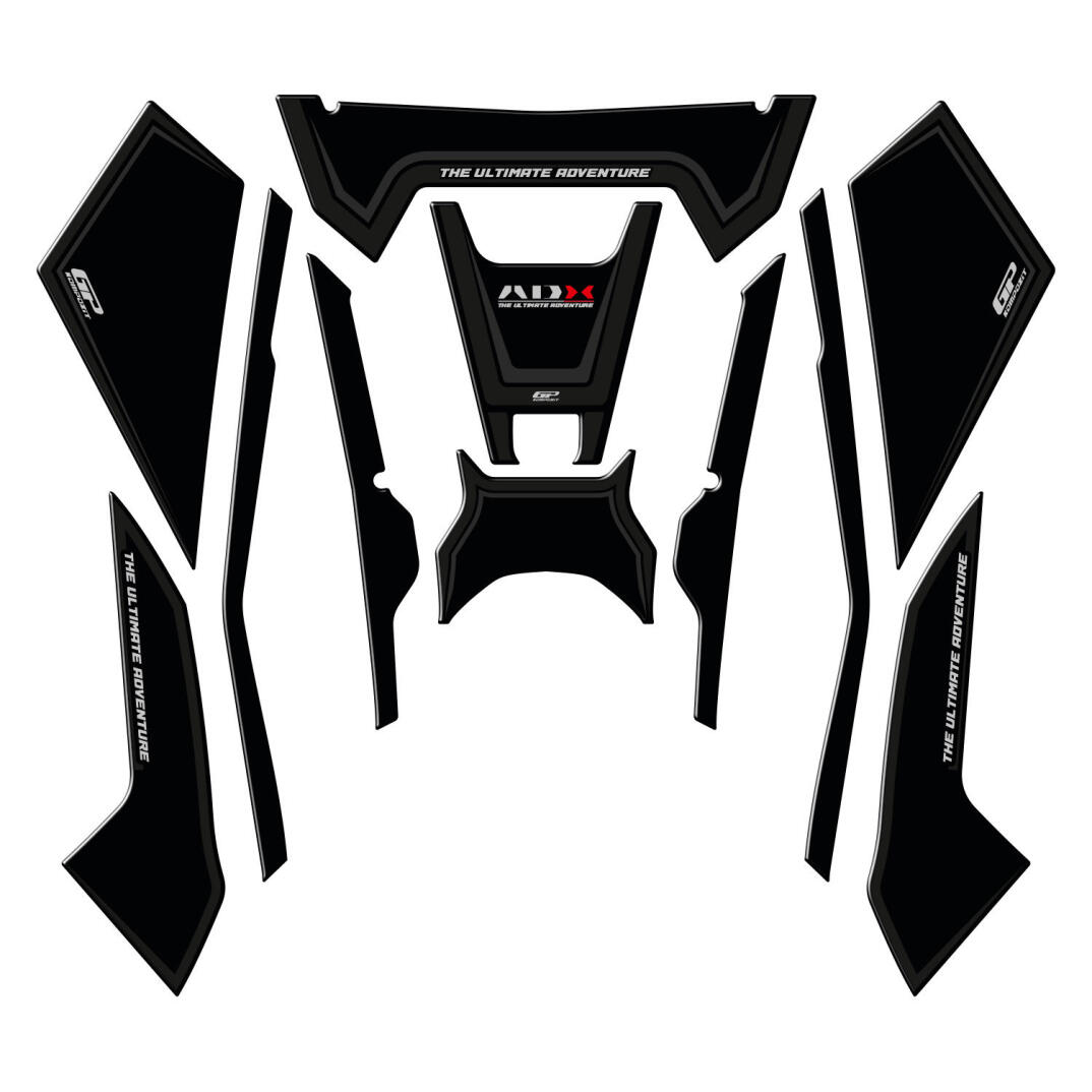 GP Kompozit SYM ADX 125 2023-2024 Uyumlu Tank Pad Seti Siyah - 1