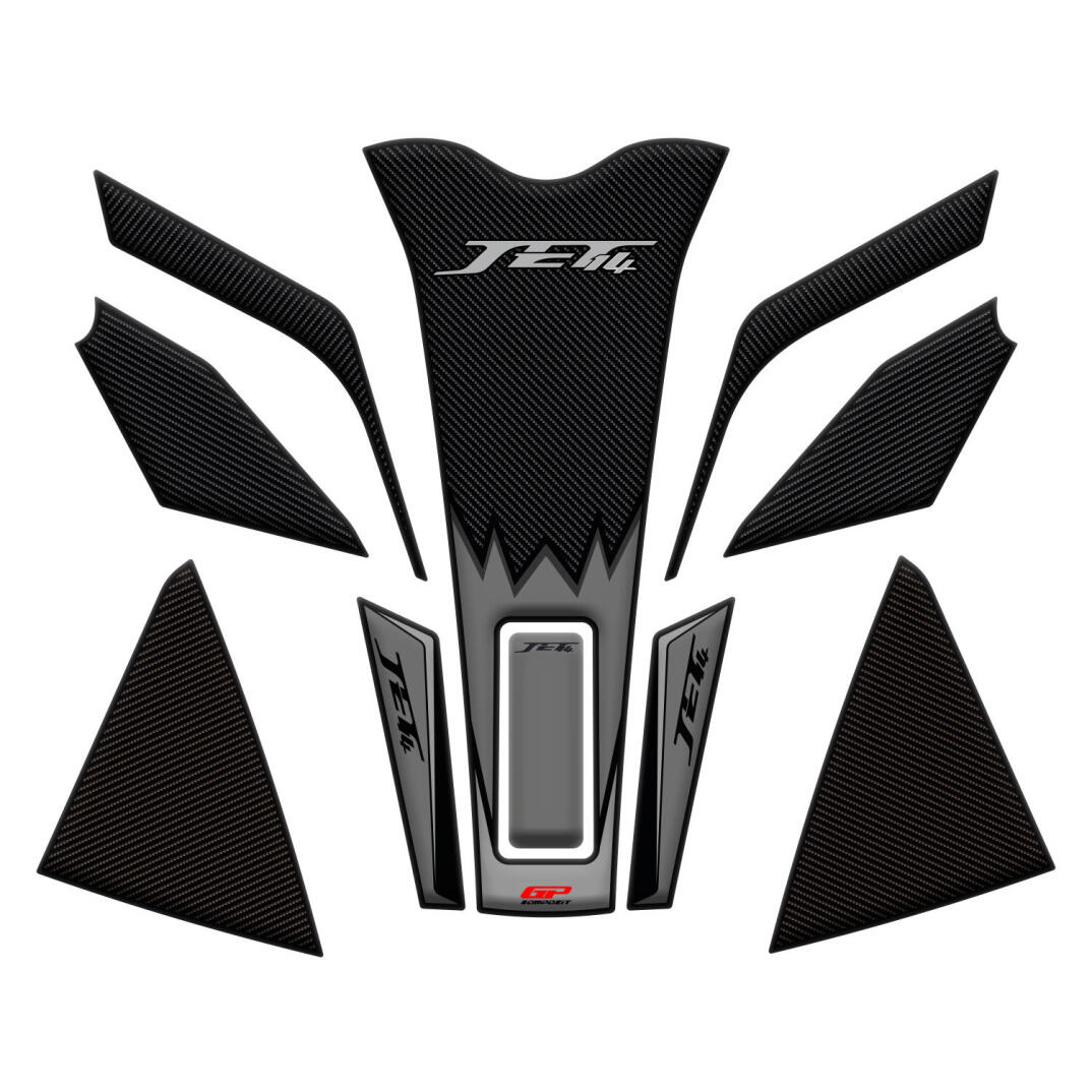 GP Kompozit SYM Jet 14 2017-2024 Uyumlu Tank Pad Seti Gri - 1