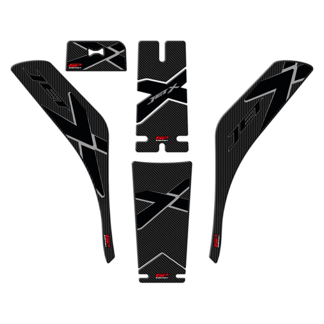 GP Kompozit SYM Jet X 125 2022-2025 Uyumlu Tank Pad Seti Karbon - 1