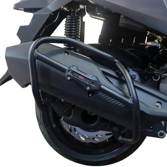 GP Kompozit SYM Joymax Z 250 / Z 250 Plus 2023-2026 Uyumlu Egzoz Koruma Demiri Siyah (1)