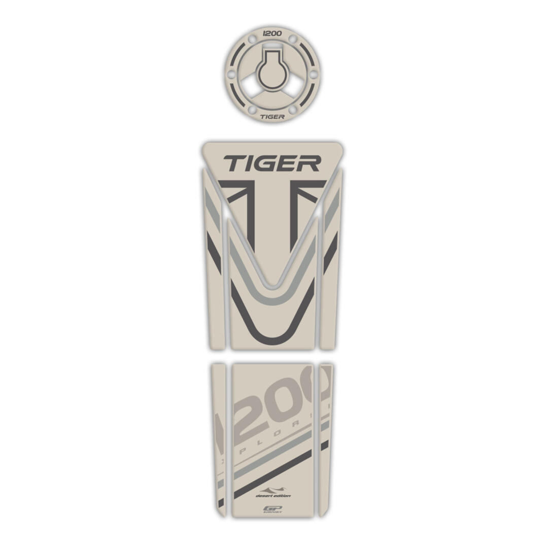 GP Kompozit Triumph Tiger 1200 2014-2016 Uyumlu Tank Pad Seti Kum - 1