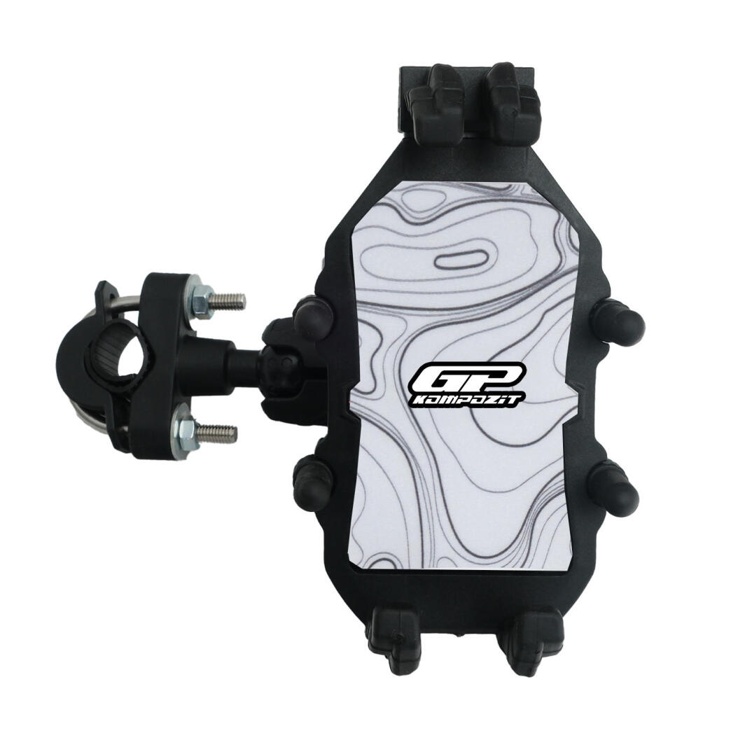 GP Kompozit TTR06 Universal Gidon Bağlantılı Titreşim Modüllü Telefon Tutucu Beyaz-Siyah - 4