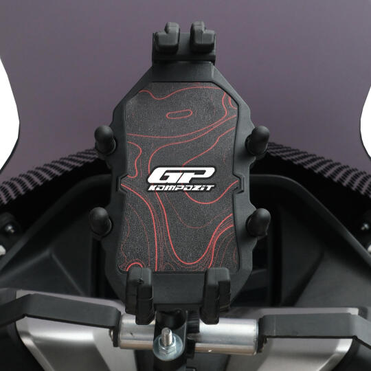 GP Kompozit TTR06 Universal Gidon Bağlantılı Titreşim Modüllü Telefon Tutucu Siyah-Kırmızı (1)
