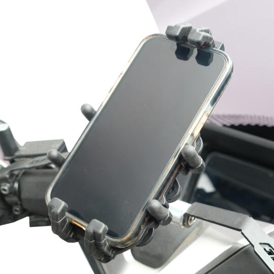 GP Kompozit TTR06 Universal Gidon Bağlantılı Titreşim Modüllü Telefon Tutucu Siyah-Kırmızı - 3