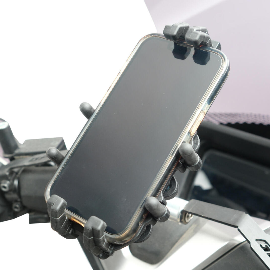 GP Kompozit TTR06 Universal Gidon Bağlantılı Titreşim Modüllü Telefon Tutucu Siyah-Kırmızı - 3
