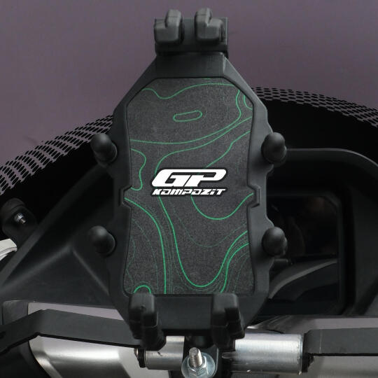 GP Kompozit TTR06 Universal Gidon Bağlantılı Titreşim Modüllü Telefon Tutucu Siyah-Yeşil (1)