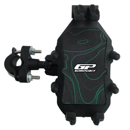 GP Kompozit TTR06 Universal Gidon Bağlantılı Titreşim Modüllü Telefon Tutucu Siyah-Yeşil - 4