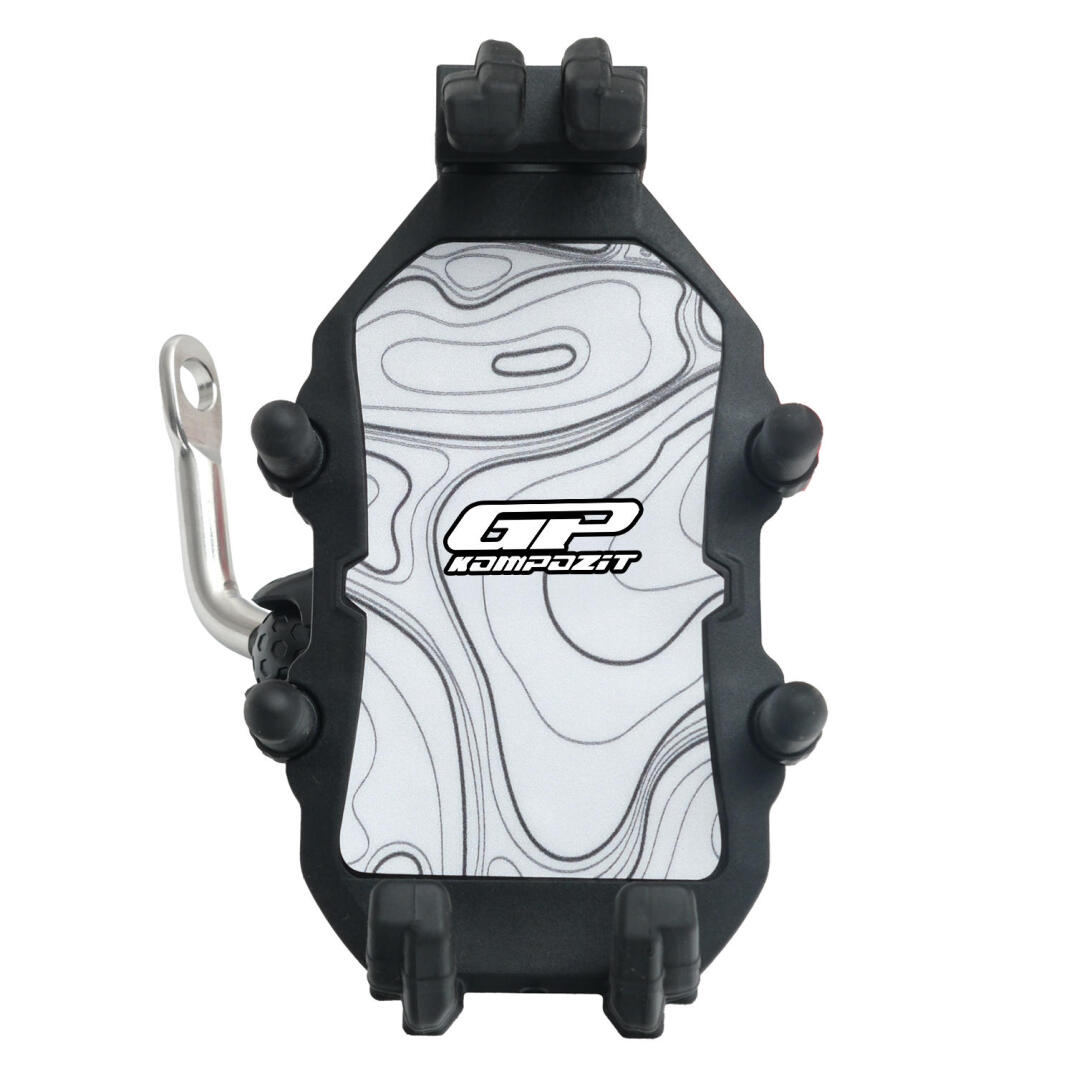 GP Kompozit TTR07 Universal Ayna Bağlantılı Titreşim Modüllü Telefon Tutucu Beyaz-Siyah - 4