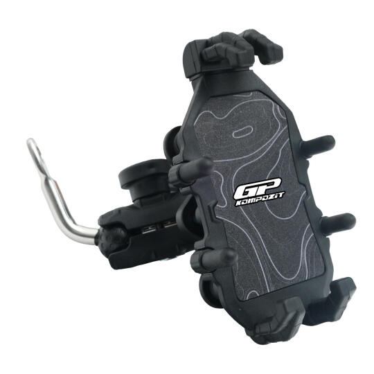 GP Kompozit TTR07 Universal Ayna Bağlantılı Titreşim Modüllü Telefon Tutucu Siyah-Beyaz - 5