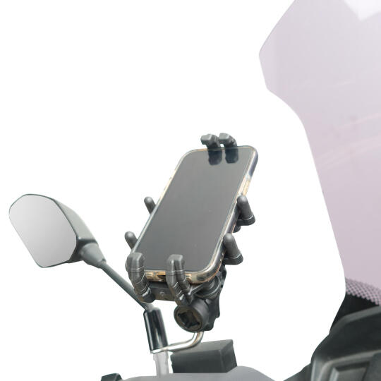 GP Kompozit TTR07 Universal Ayna Bağlantılı Titreşim Modüllü Telefon Tutucu Siyah-Kırmızı - 3