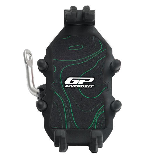 GP Kompozit TTR07 Universal Ayna Bağlantılı Titreşim Modüllü Telefon Tutucu Siyah-Yeşil - 4