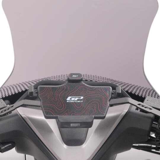 GP Kompozit TTR08 Universal 360° Yatay / Dikey Titreşim Modüllü Telefon Tutucu Siyah-Kırmızı (1)