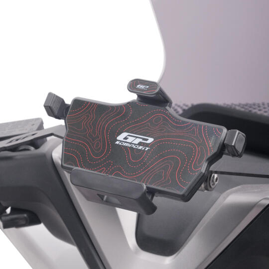 GP Kompozit TTR08 Universal 360° Yatay / Dikey Titreşim Modüllü Telefon Tutucu Siyah-Kırmızı - 3