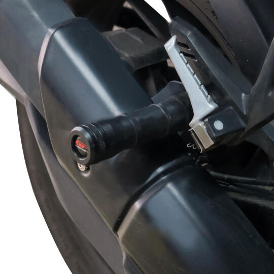 GP Kompozit TVS Apache RTR 200 2022-2024 Uyumlu Egzoz Koruma Takozu Siyah (1)