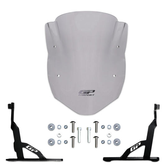 GP Kompozit TVS Apache RTR 200 2022-2024 Uyumlu Kısa Ön Cam Füme - 6