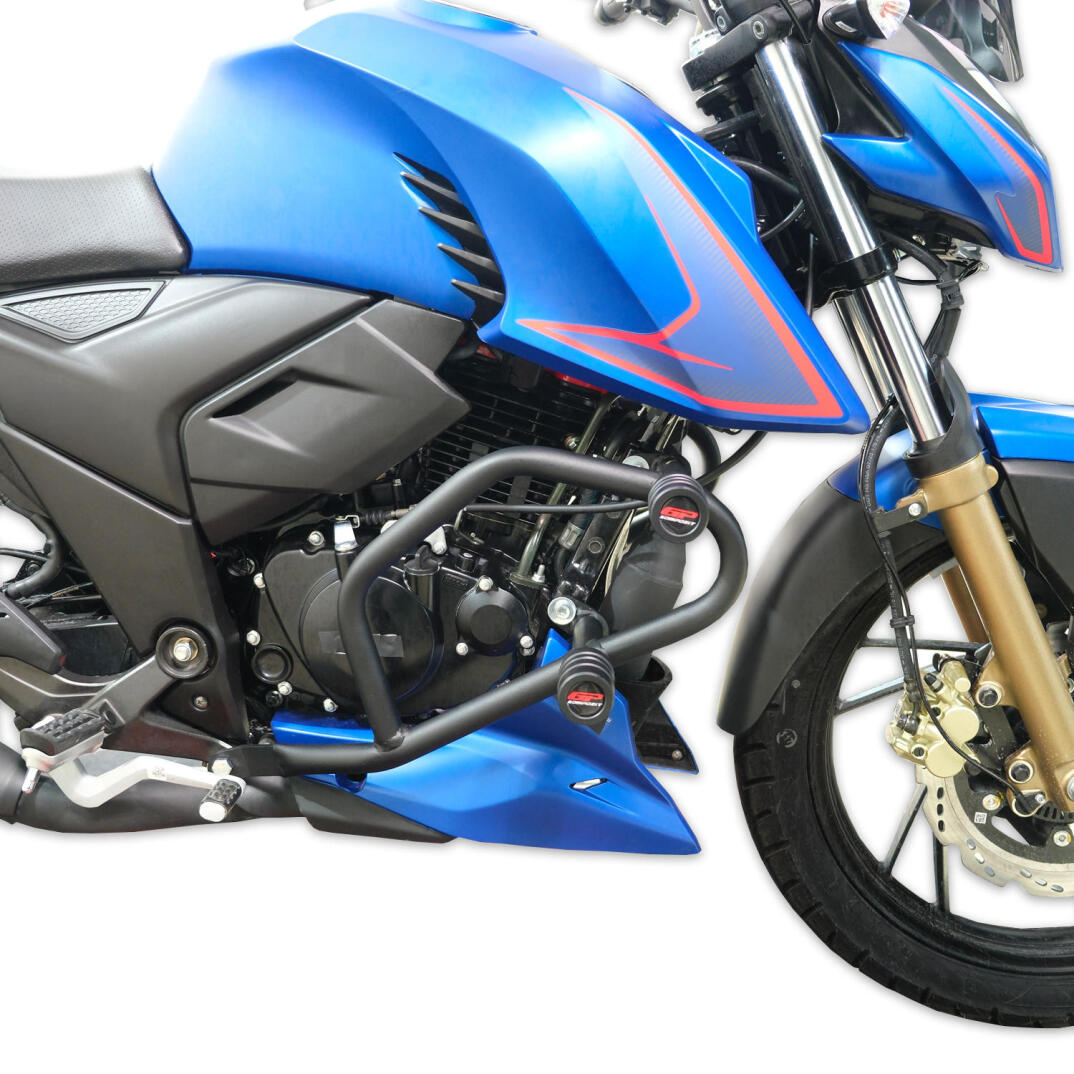 GP Kompozit TVS Apache RTR 200 2022-2024 Uyumlu Motor Koruma Demiri Siyah - 2