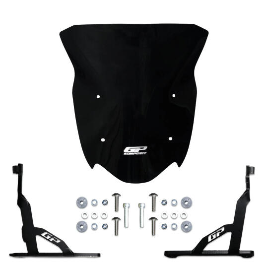 GP Kompozit TVS Apache RTR 200 2022-2024 Uyumlu Ön Cam Siyah - 3