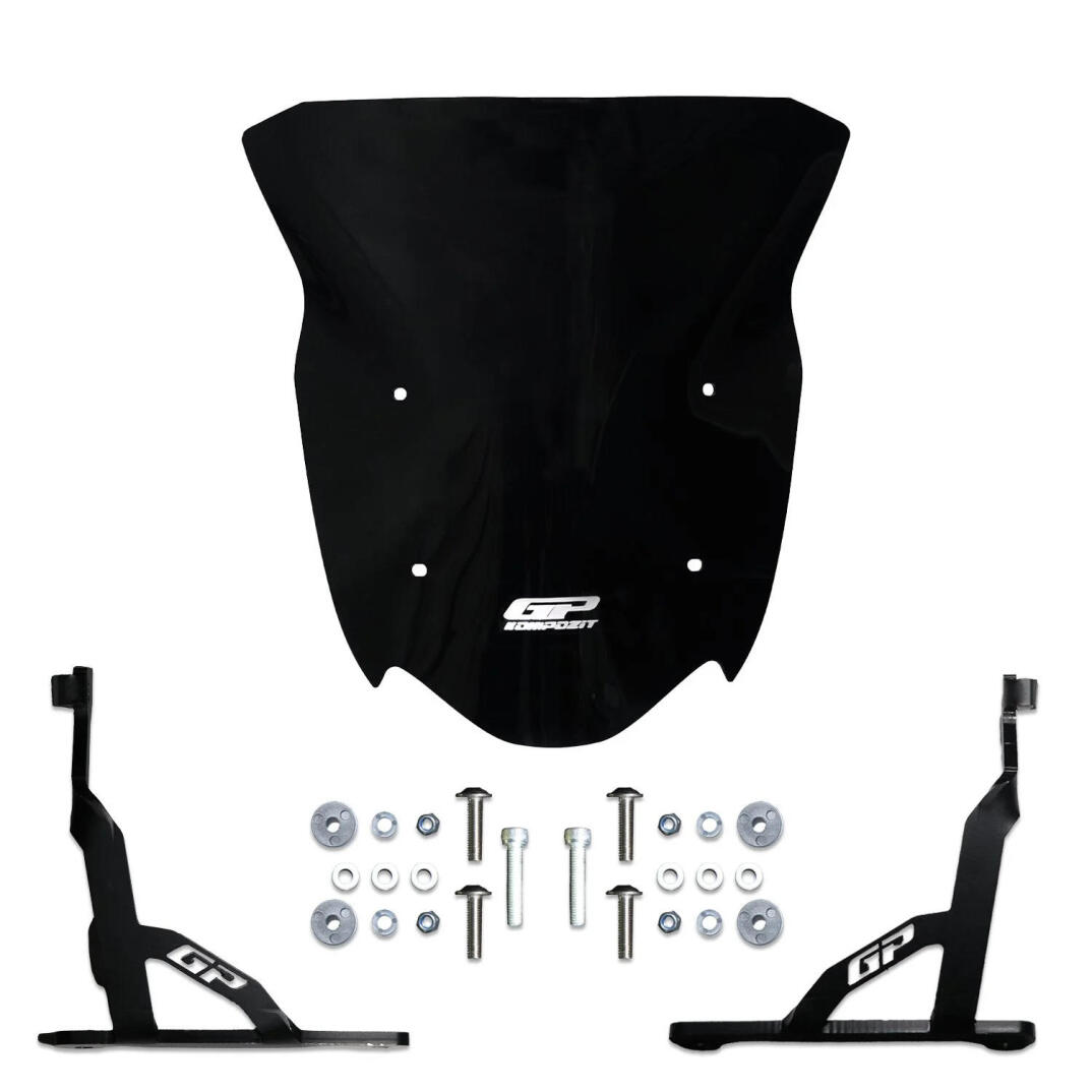GP Kompozit TVS Apache RTR 200 2022-2024 Uyumlu Ön Cam Siyah - 3