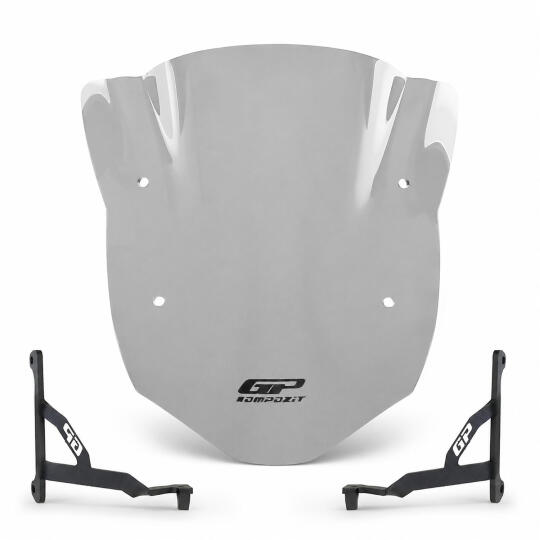 GP Kompozit TVS Apache RTR 200 2022-2026 Uyumlu Ön Cam Gri