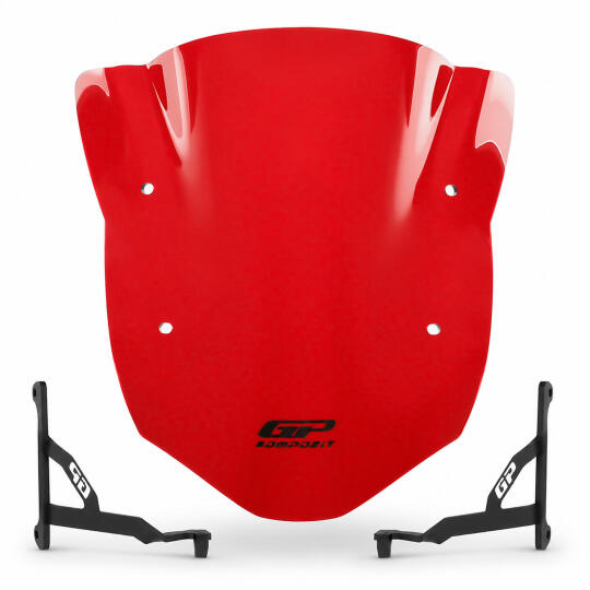 GP Kompozit TVS Apache RTR 200 2022-2026 Uyumlu Ön Cam Kırmızı