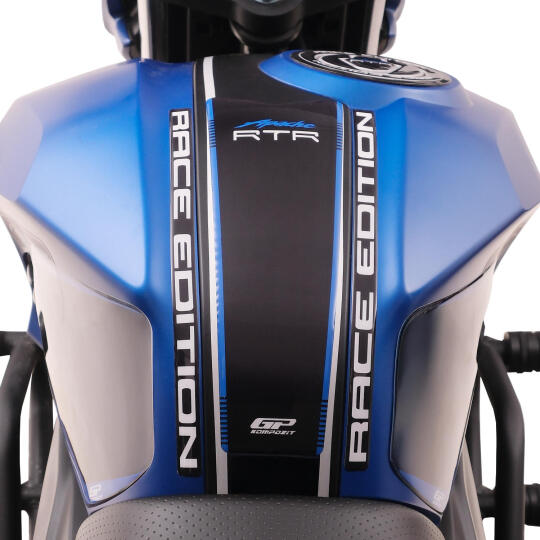 GP Kompozit TVS Apache RTR 200 2024 Uyumlu Tank Pad Seti Siyah - Kırmızı (1)